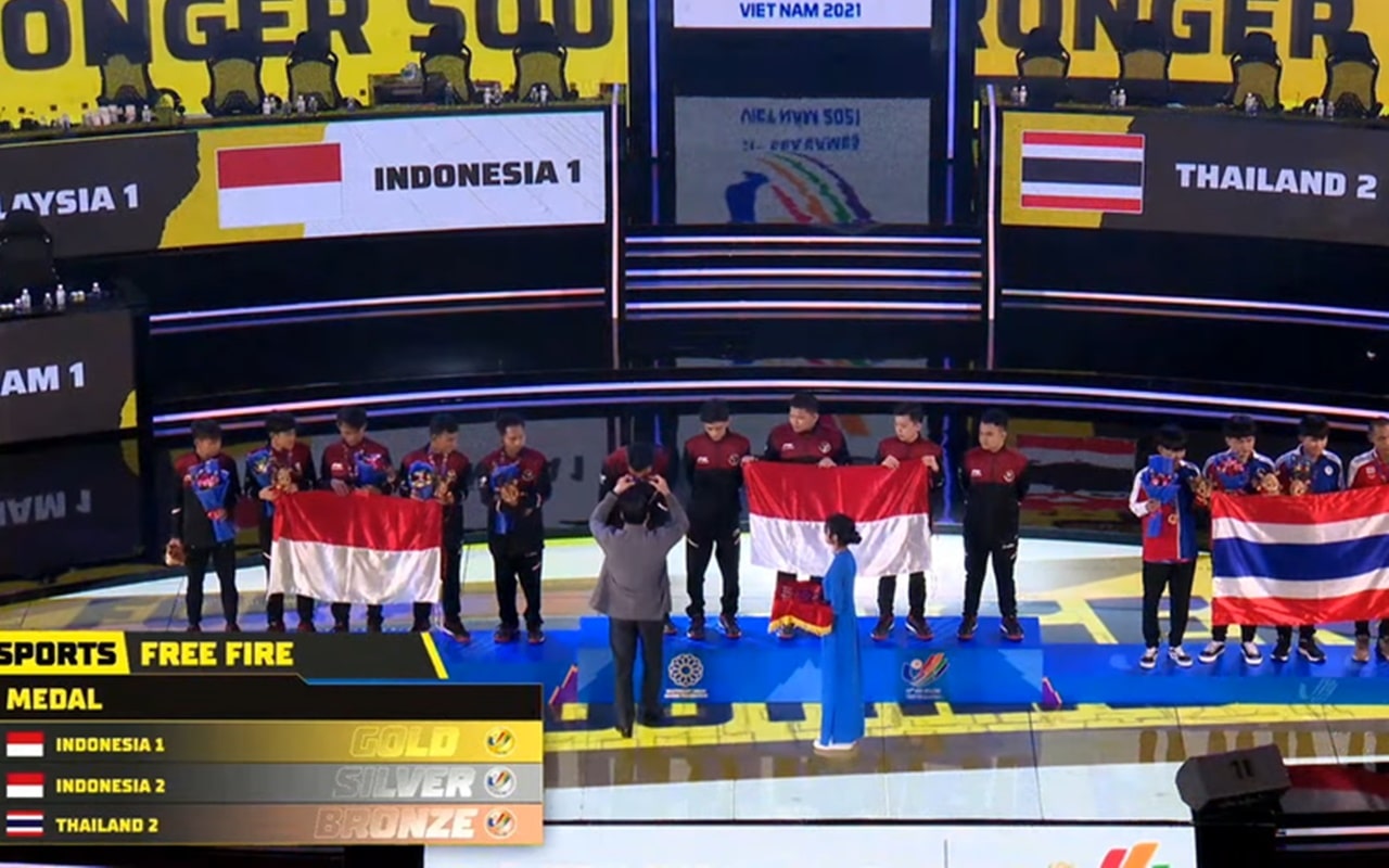 Sejarah Baru! Tim Free Fire Indonesia Sumbang Medali Emas dan Perak di Cabor Esports SEA Games 2021