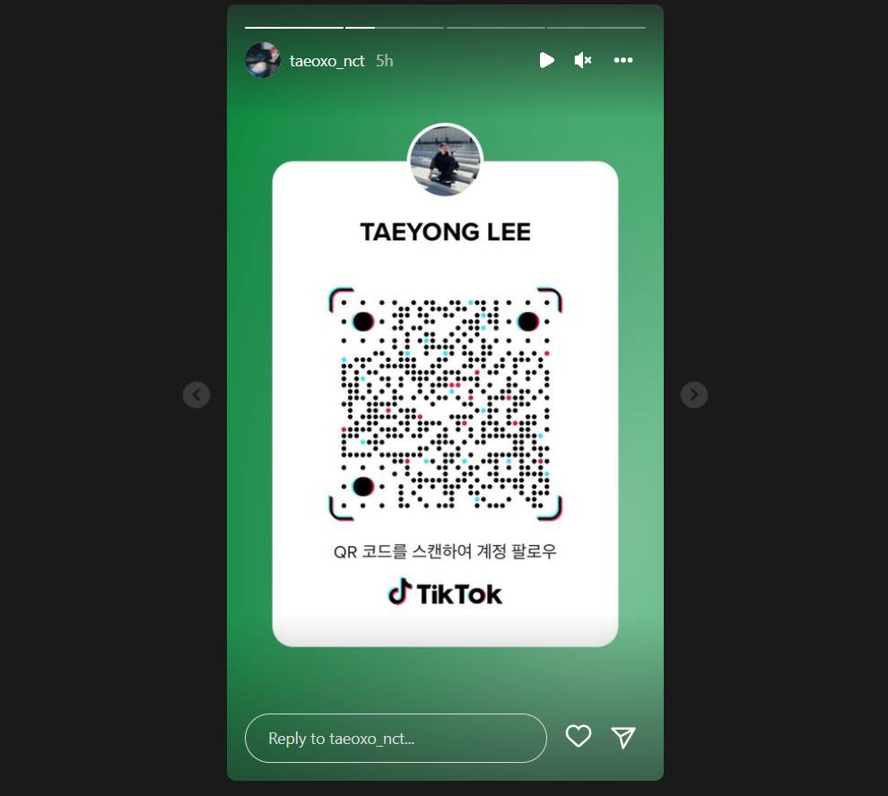 Taeyong NCT mengumumkan akun Instagram pribadinya