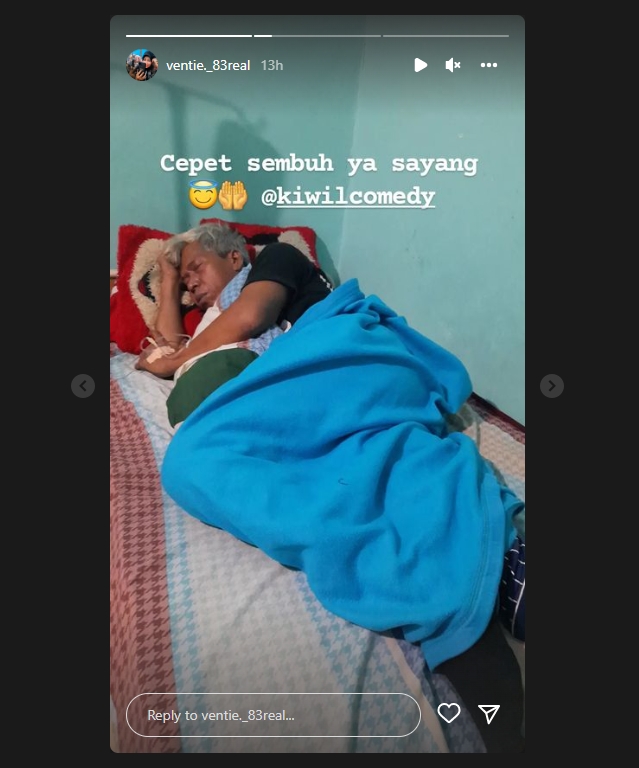 Dikabarkan Sakit, Kiwil Terbaring Lemah Pakai Selang Infus di Tangan