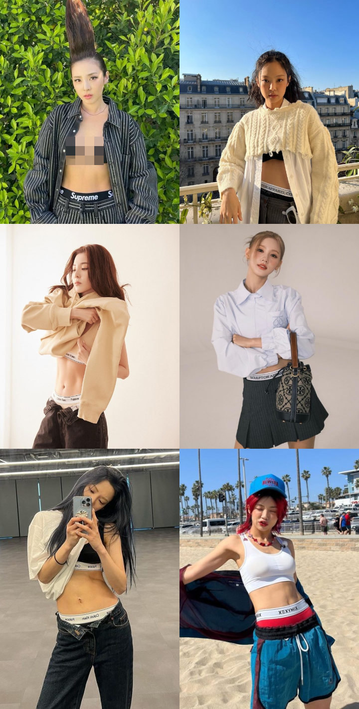 Dari Jennie BLACKPINK Sampai Sandara Park, Celana Dalam Ngintip Jadi Tren di Kalangan Idol