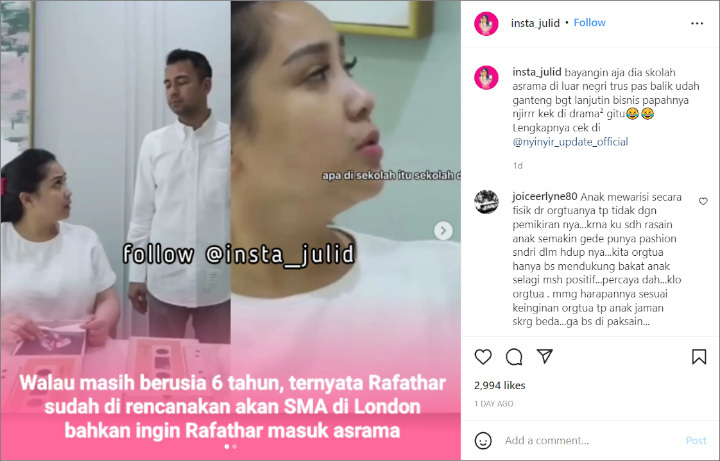 Nagita Slavina Rencanakan Rafathar SMA Di London