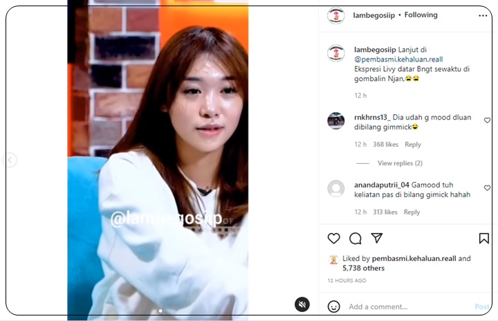 Dicurigai Gimmick, Ekspresi Livy Renata Saat Digombali Rizwan Putra Sule Tampak Kesal?