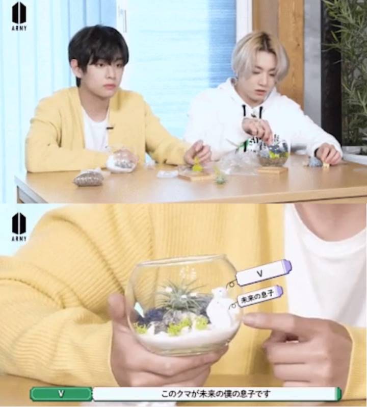 V BTS Pakai Replika Sosok Ayah dan Anak bak Simulasi Gambaran di Masa Depan