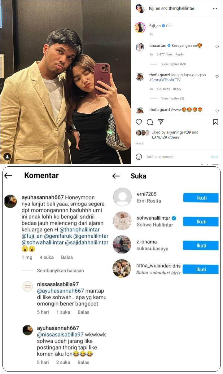 Kakak Thariq Halilintar Like Komen Netizen Yang Nyinyiri Penampilan Seksi Fuji