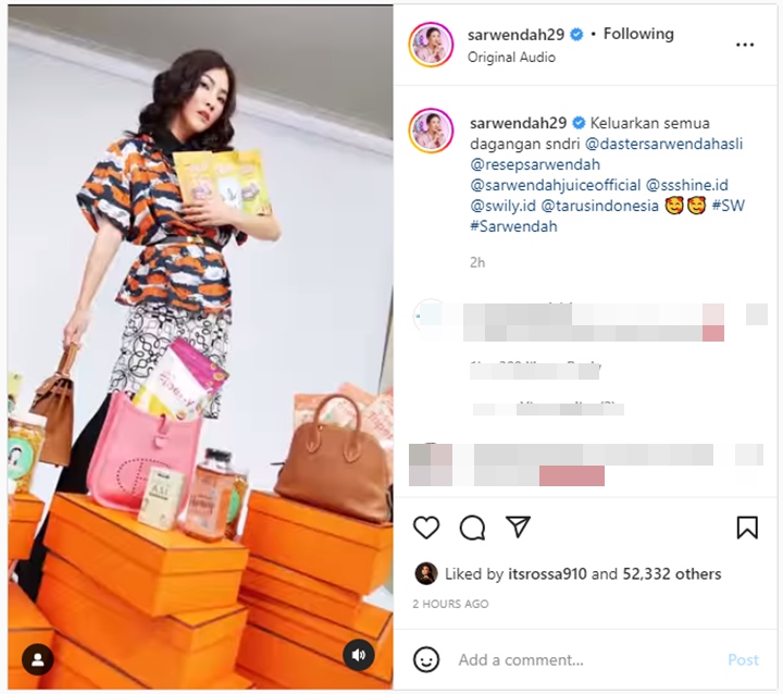 Sarwendah Pamer Barang-Barang Ini Saat Ikutan \'Hermes Challenge\'