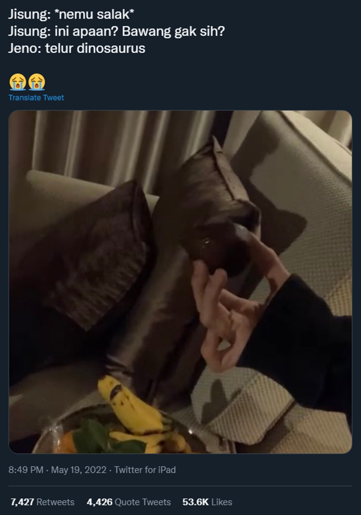 Jeno NCT Dream Sebut Salak Telur Dinosaurus