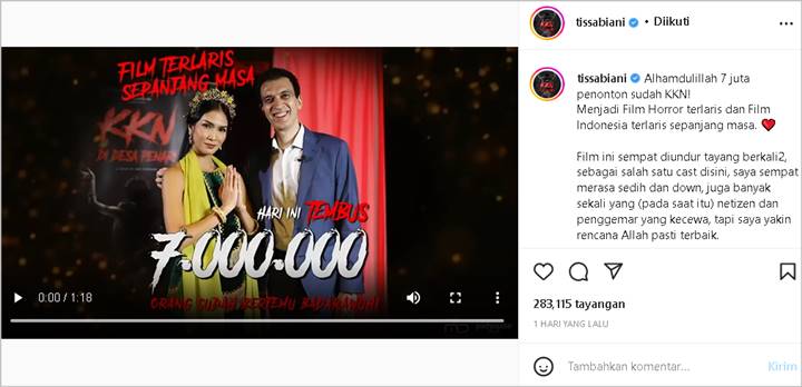 Tissa Biani Bahas Soal ‘KKN Di Desa Penari’ Jadi Film Indonesia Terlaris, Beber Momen Sempat Down