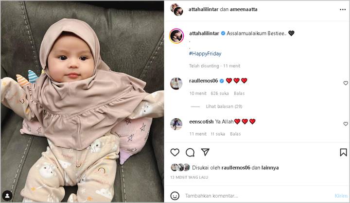 Ameena Putri Atta-Aurel Bak Boneka Hidup Kala Pakai Hijab, Reaksi Raul Lemos Diserbu