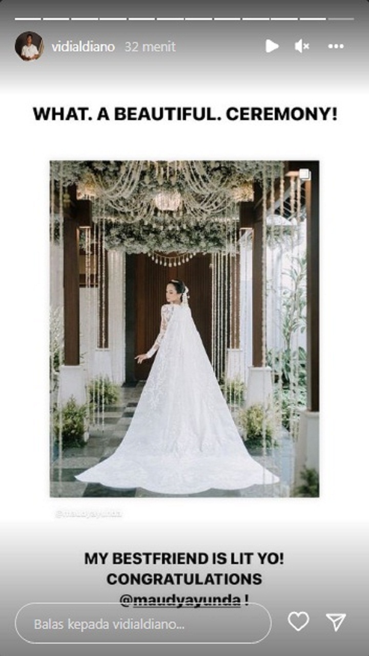 Diduga Jadi Bridesmaid, Vidi Aldiano Beri Ucapan Manis Atas Pernikahan Maudy Ayunda