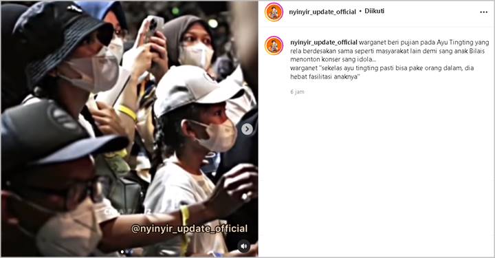 Ayu Ting Ting Desak-desakan Temani Bilqis Nonton Konser Auto Tuai Decak Kagum, Status Artis Dibahas