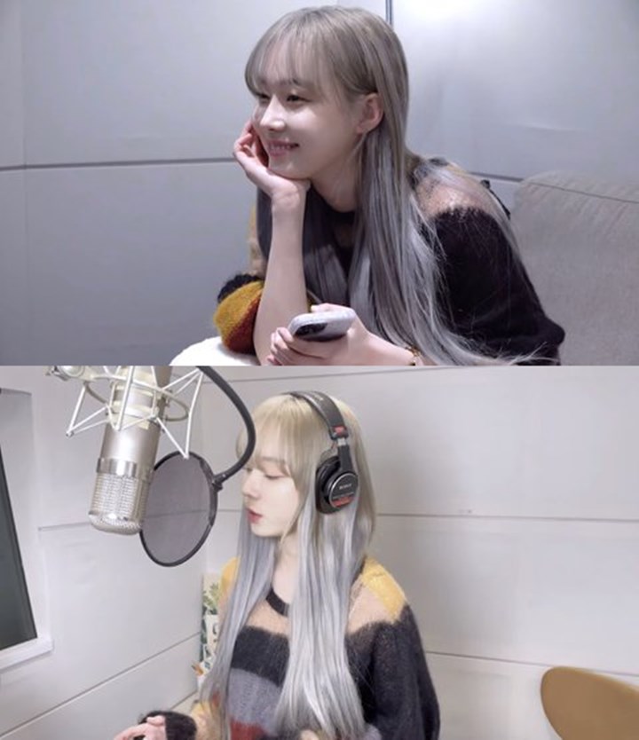 Rekaman OST \'Our Blues\', Visual Winter aespa dengan Rambut Silver Disorot