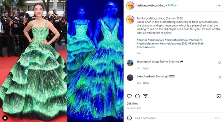 Gaun Seksi Raline Shah di Red Carpet Festival Film Cannes 2022 Bikin Salfok, Bisa Nyala!