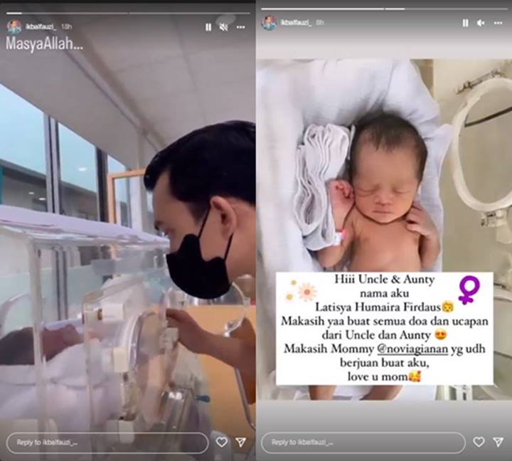 Ikbal Fauzi Dikaruniai Anak Pertama, Paras Cantik dan nama Sang Buah Hati Terungkap