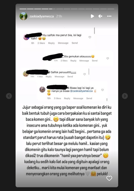 Begini Balasan Zaskia Adya Mecca Usai Disebut Gendut Saat Hadiri Nikahan Maudy Ayunda