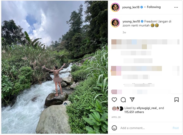 Young Lex Buka Suara Soal Foto Tanpa Busana di Hutan