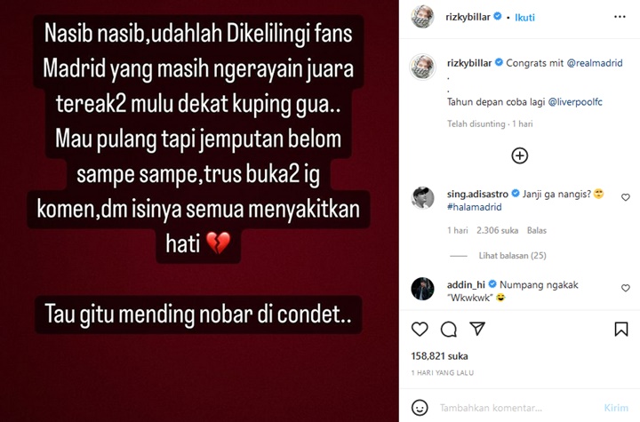 Rizky Billar Ngemper Usai \'Misuh-misuh\' di Paris, Netter: Kebahagiaan yang Berakhir Pahit