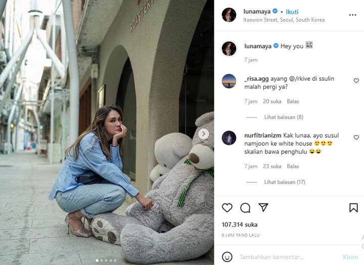 Foto Ciamik Luna Maya di Gang Kota Seoul Dicurigai Hasil Jepretan Choi Siwon: Hey You