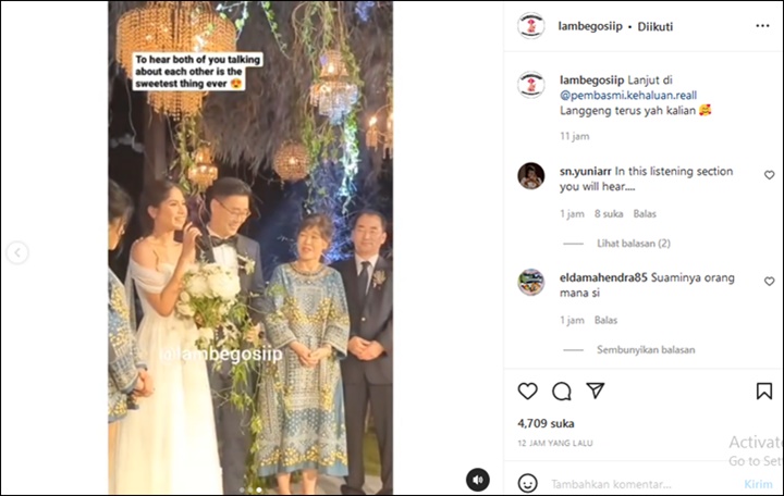 Maudy Ayunda Menangis Haru di Malam Resepsi, Paras Cantik Ibu Mertua Akhirnya Terekspos