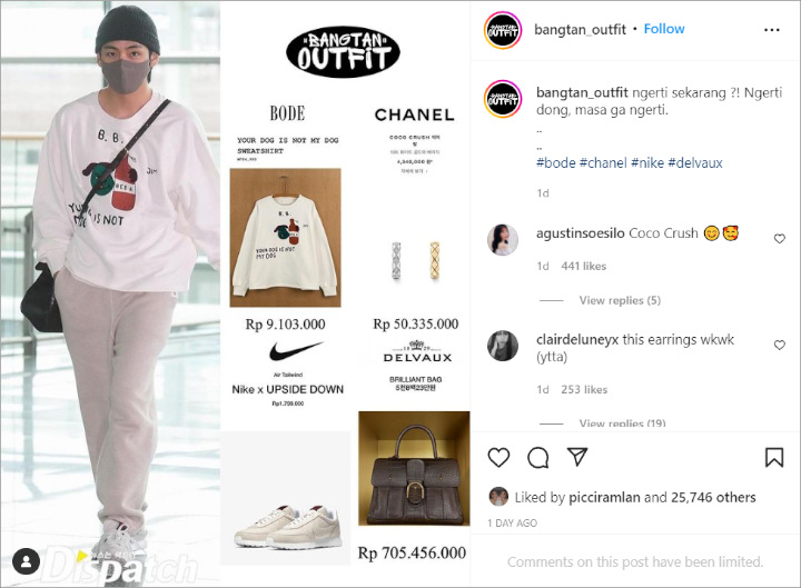 Harga Tas V dan Suga BTS Berangkat ke AS 2