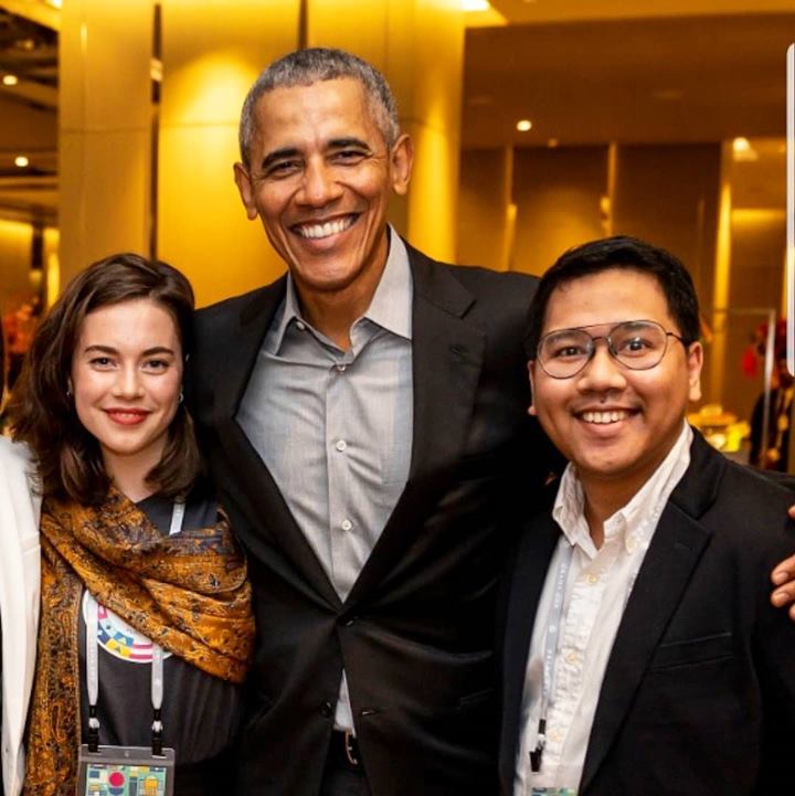 Kesampaian foto bersama Barack obama