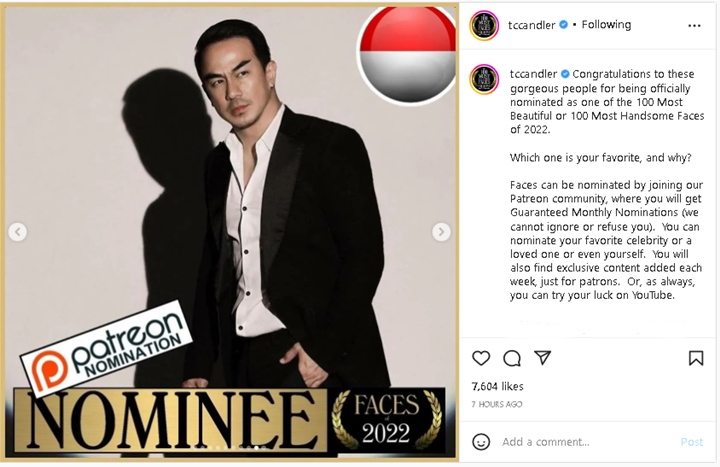 Susul Refal Hady, Joe Taslim Ikut Masuk Nominasi Pria Tertampan di Dunia Versi TC Candler