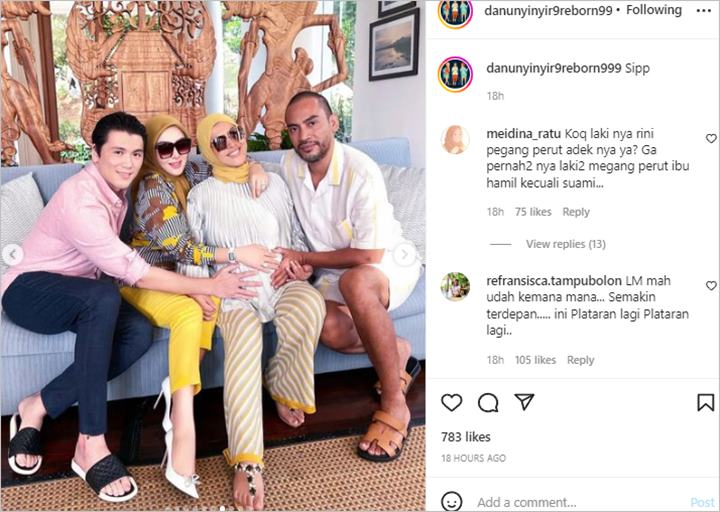 Syahrini Pamer Potret Keluarga, Posisi Tangan Reino Barack Di Perut Adik Ipar Ramai Jadi Gunjingan