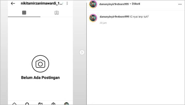 Akun Instagram Nikita Mirzani Mendadak Hilang, John Hopkins Gercep Ambil Tindakan?