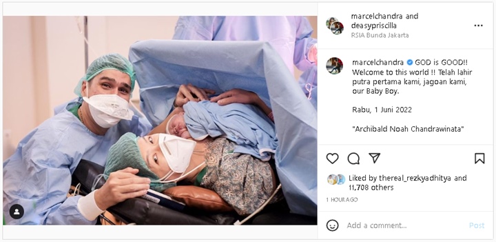 Dikaruniai Anak Pertama, Marcel Chandrawinata Ungkap Wajah dan Nama Sang Bayi