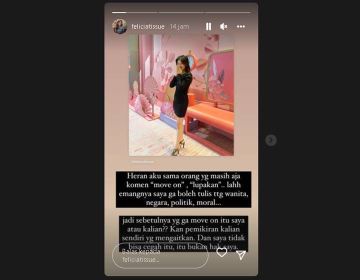 Felicia Tissue Meradang Dituding Belum Move On Gara-gara Bahas Wanita Kuat, Penampilan Bikin Salfok