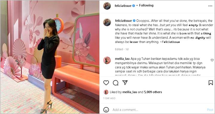 Felicia Tissue Meradang Dituding Belum Move On Gara-gara Bahas Wanita Kuat, Penampilan Bikin Salfok