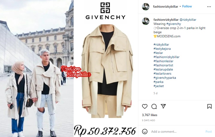 Rizky Billar Pakai Baju Acakadut Saat ke Paris, Harga Sesungguhnya Justru Bikin Jantungan