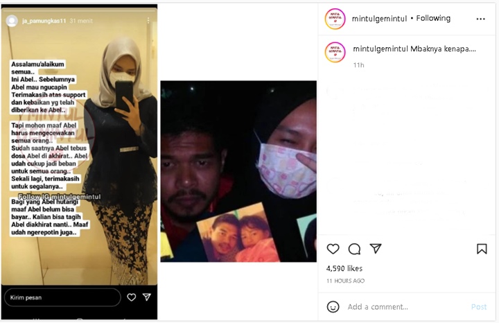 Minta Maaf, Jane Abel Anak Bambang Pamungkas Isyaratkan Ingin Akhiri Hidup?
