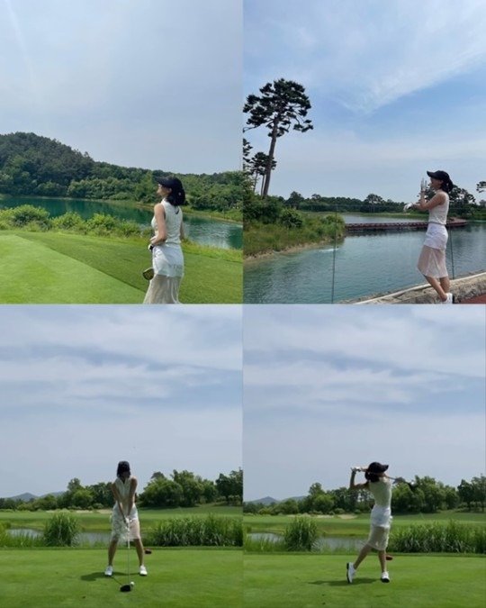 Tunjukan Fashion Olahraga Outdoor Unik, Jihyo Twice Pamer Kemampuan Main Golf