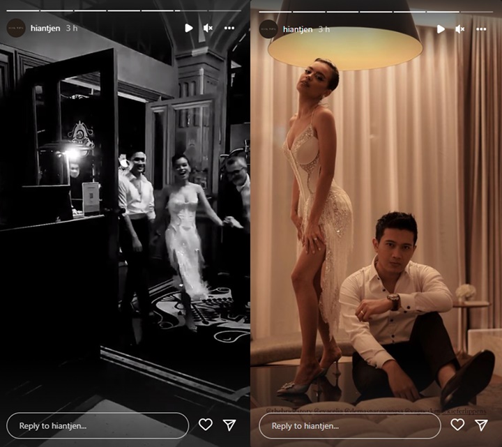 Momen Eva Celia Dansa Bareng Nicholas Saputra di Malam Resepsi, Gaun Seksi Bikin Salfok