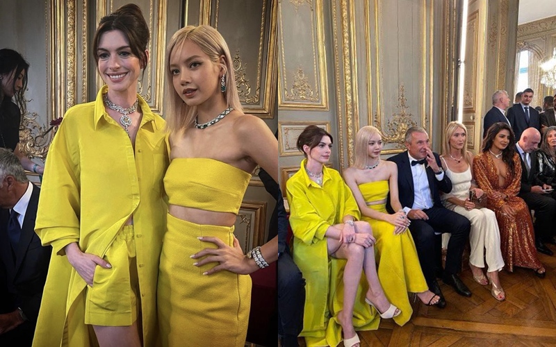Hadiri Acara Bvlgari di Paris, Lisa BLACKPINK Pose Bareng Anne Hathaway Hingga Priyanka Chopra