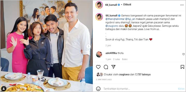 Titi Kamal Beberkan Kesan Usai Bertemu Fuji dan Thariq Halilintar, Ngaku Dibuat Teringat Momen Ini