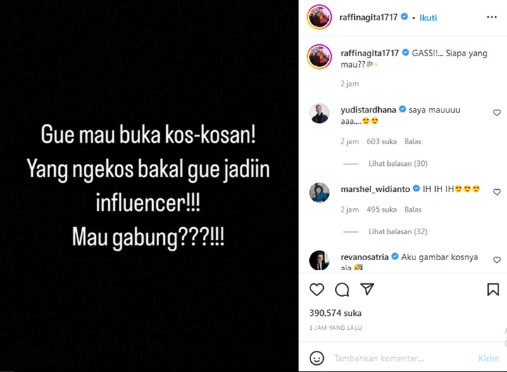 Raffi dan Nagita Umumkan Bakal Buka Kos-kosan dengan Tawaran Menarik, Inikah Huniannya?