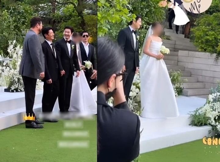 Sahabat Bagikan Potret Bahagia Yoon Kye Sang dan Istri Non Seleb di Resepsi Pernikahan
