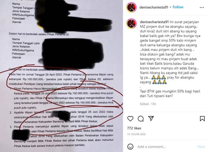 Bak Rentenir, Razman Nasution Pinjamkan Rp100 Juta ke Medina Zein dengan Bunga Fantastis