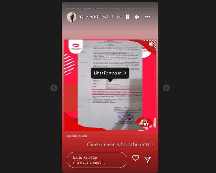 Marissya Tanggapi Pedas Soal Kabar Tiara Marleen Jadi Tersangka, Reaksinya Mengandung ‘Isyarat’?