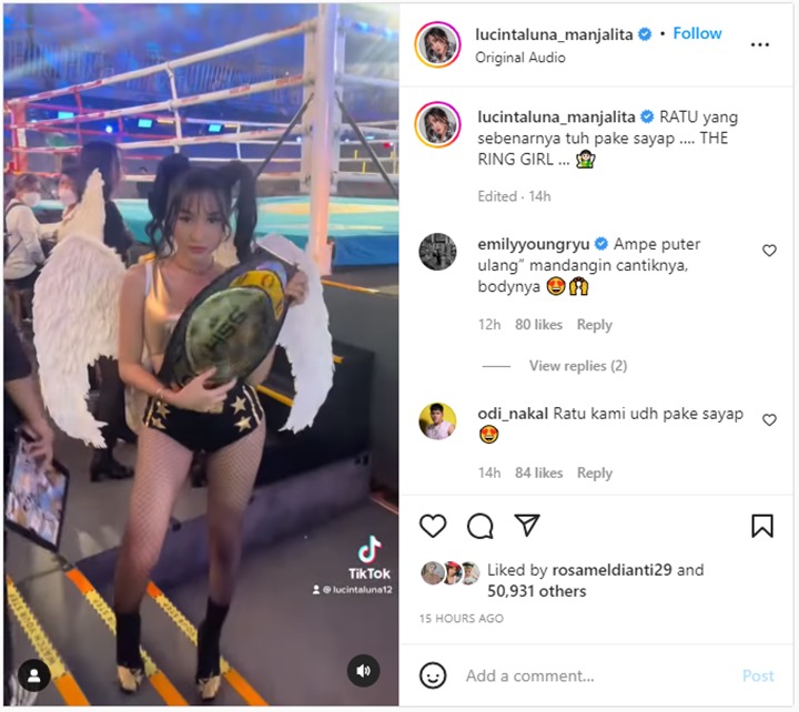 Tampil Seksi Jadi Ring Girl, Lucinta Luna Bikin Heboh Usai Ngaku Calon Istri Loh Kean Yew