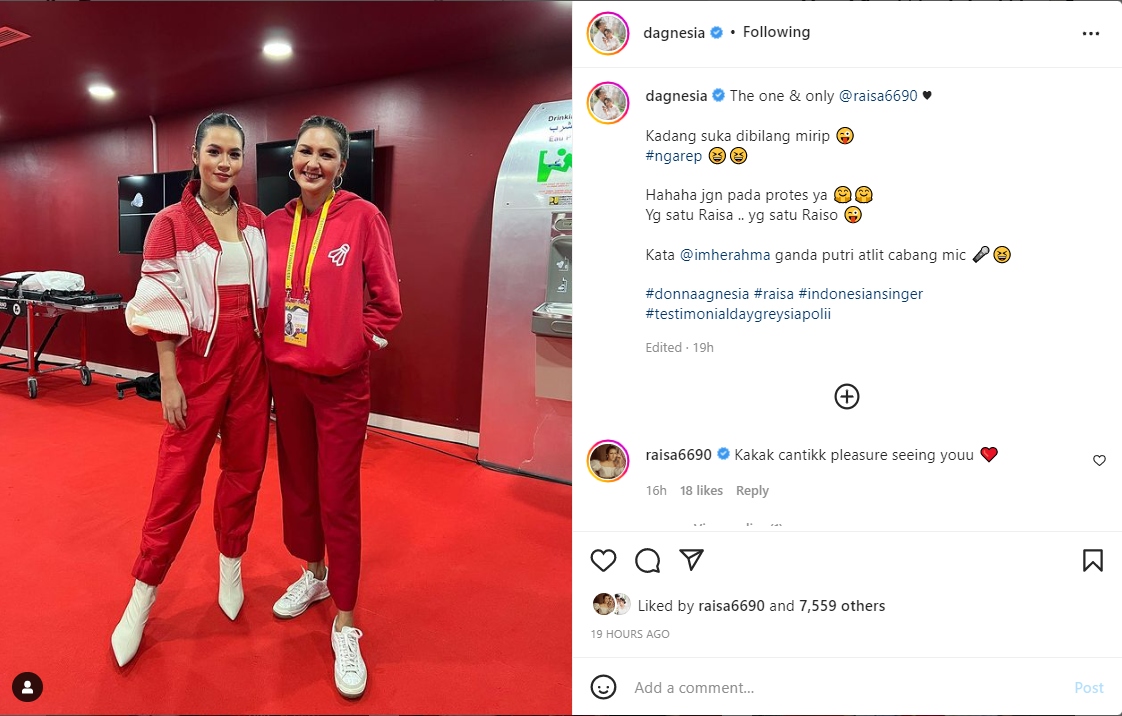 Donna Agnesia Pamer Foto Bareng Raisa, Paras Cantik Keduanya Disebut Mirip