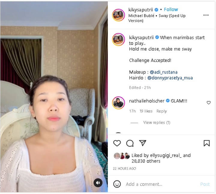 Kiky Saputri Ikutan Tren Transisi Makeup, Wajah Natural Bikin Salfok