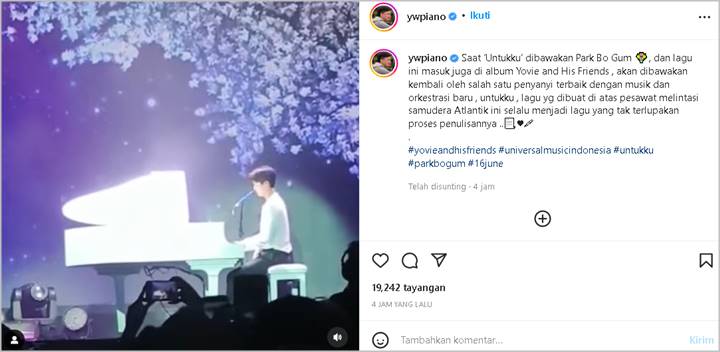 Pernah Dinyanyikan Park Bo Gum, Keistimewaan Lain Lagu Ini Dibongkar Yovie Widianto