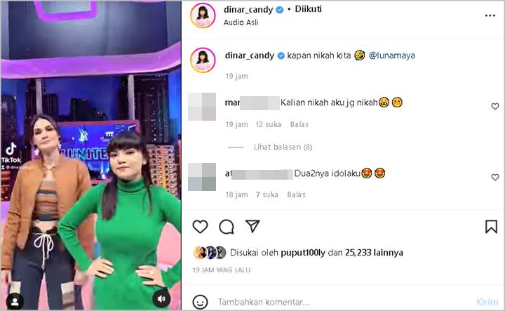 Dinar Candy Joget Bareng Luna Maya