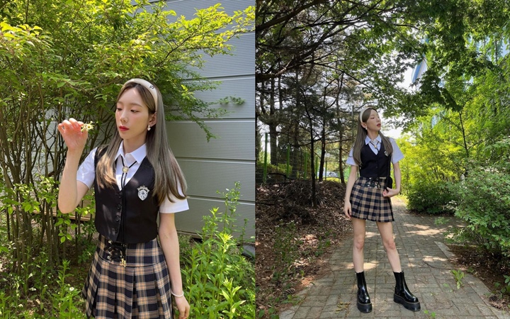 Potret Tae Yeon SNSD Bak Pakai Seragam Sekolah Jadi Perbincangan