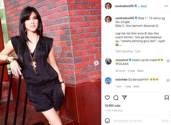 Nostalgia! Sandra Dewi Bagikan Foto 13 Tahun Lalu vs Sekarang, Respons Suami Tak Disangka