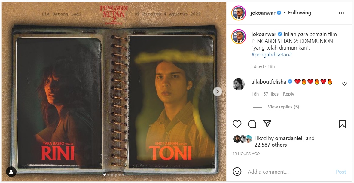 Joko Anwar Ungkap Para Pemain di \'Pengabdi Setan 2\', Tiga Nama Ini Tak Muncul Bikin Netter Kecewa