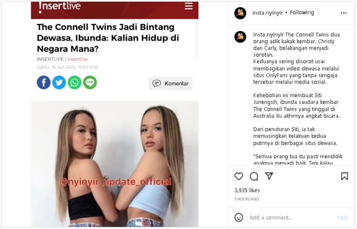The Connell Twins Makin Terkenal Jadi Bintang Dewasa, Respons Ibunda Tak Terduga