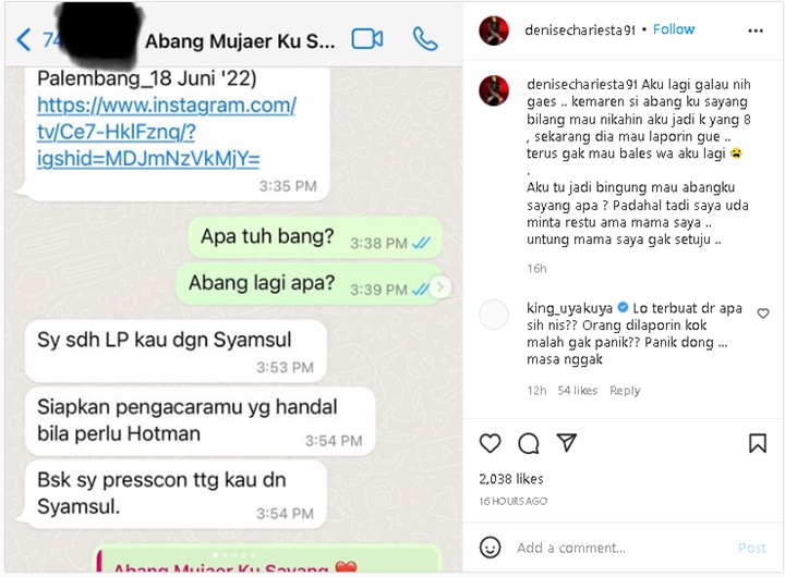 Diancam Dipolisikan, Denise Chariesta Malah Mau Jadi Istri ke-8 Razman Arif Nasution?